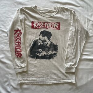 SOLD 90s vintage KREATOR Doctor Evil long sleeve tee white/red Size S